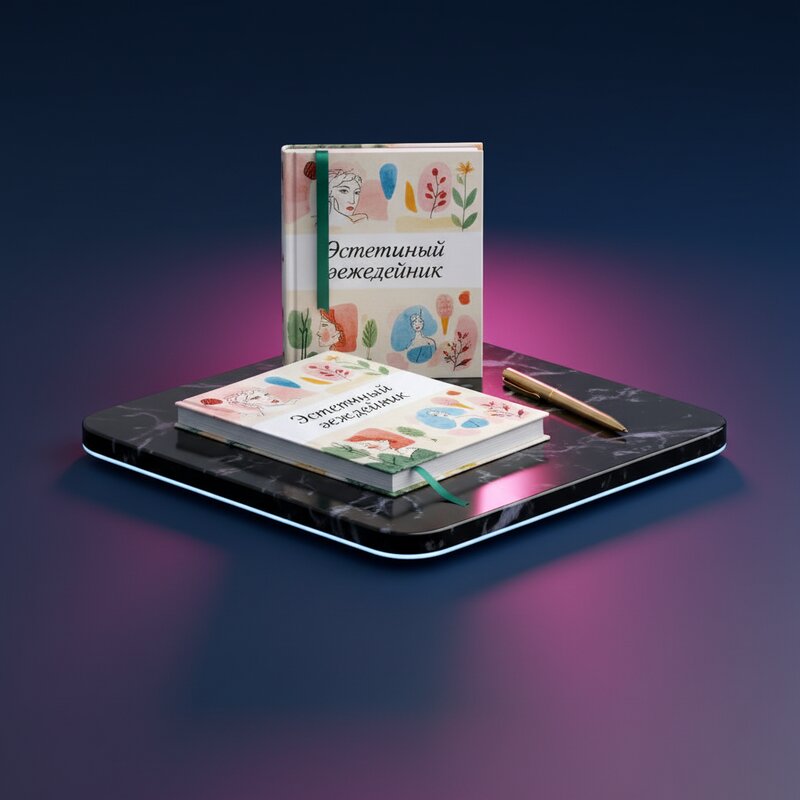 Эстетичный ежедневник с иллюстрациями