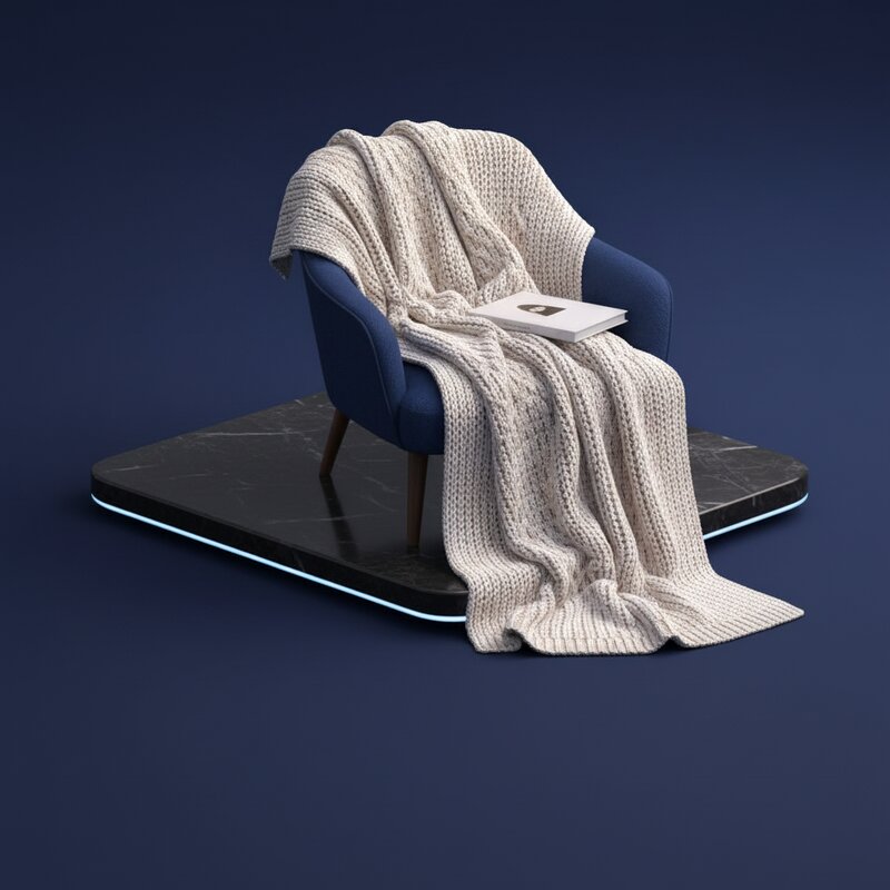 Merino Wool Blend Throw Blanket