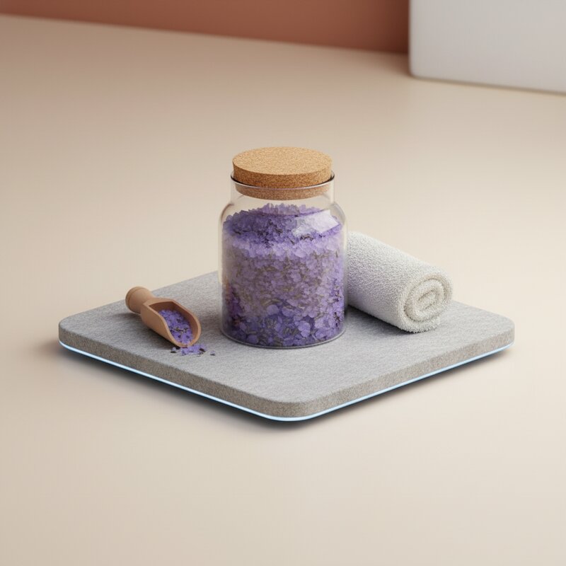 Tarro de sales de baño de lavanda