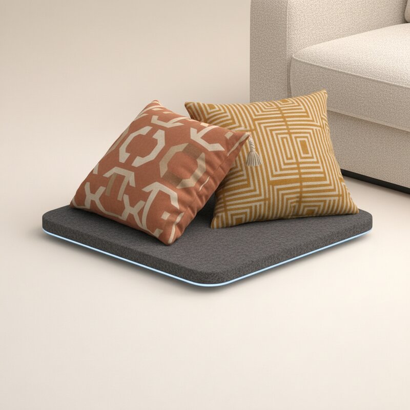 Набор бархатных декоративных подушек