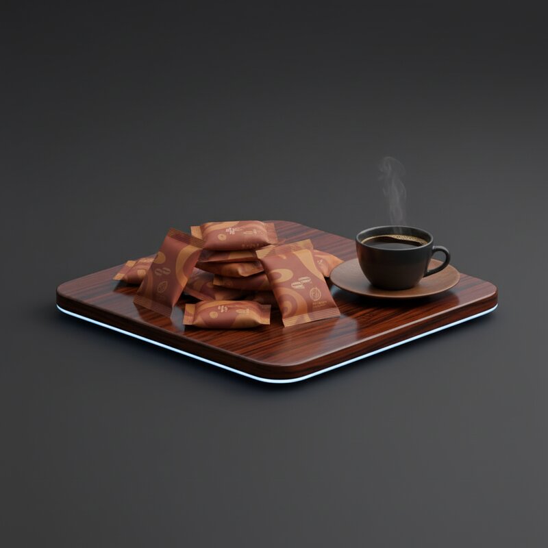 Пакетики ароматного кофе