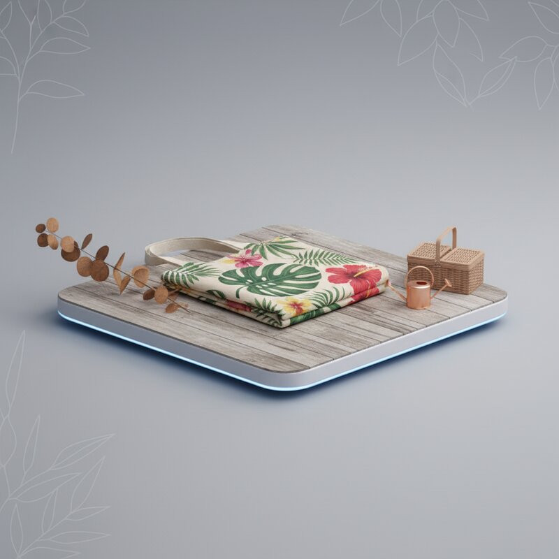 Эко-сумка с растительным принтом