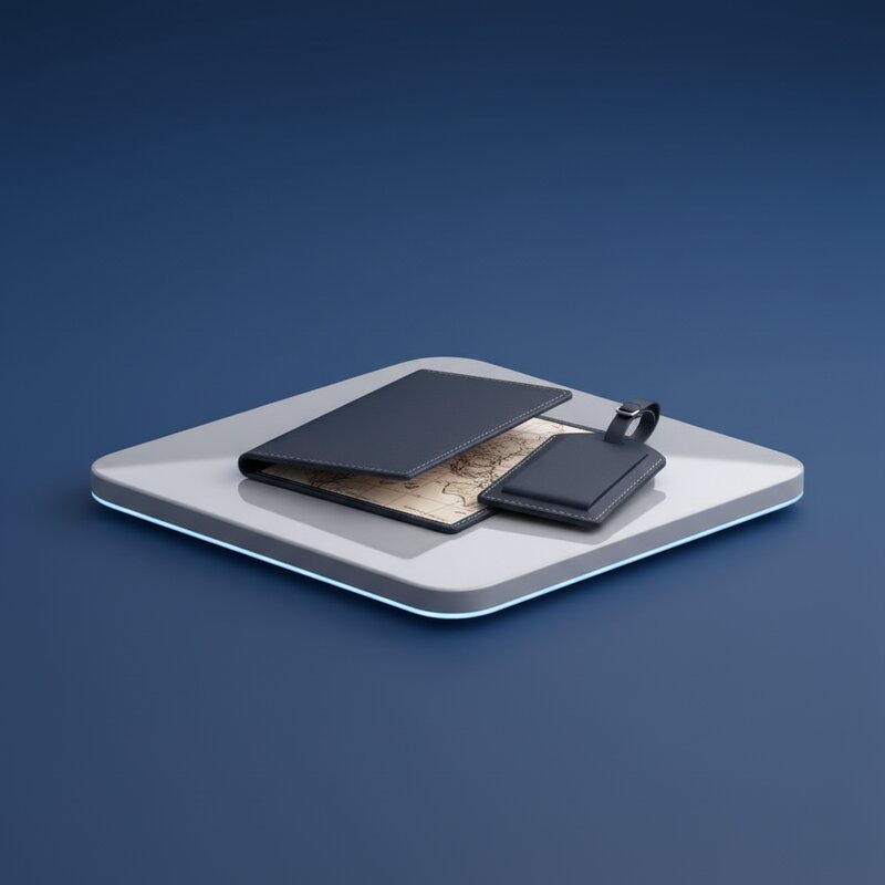 Set de Viaje (Portapasaporte, Etiqueta de Equipaje)