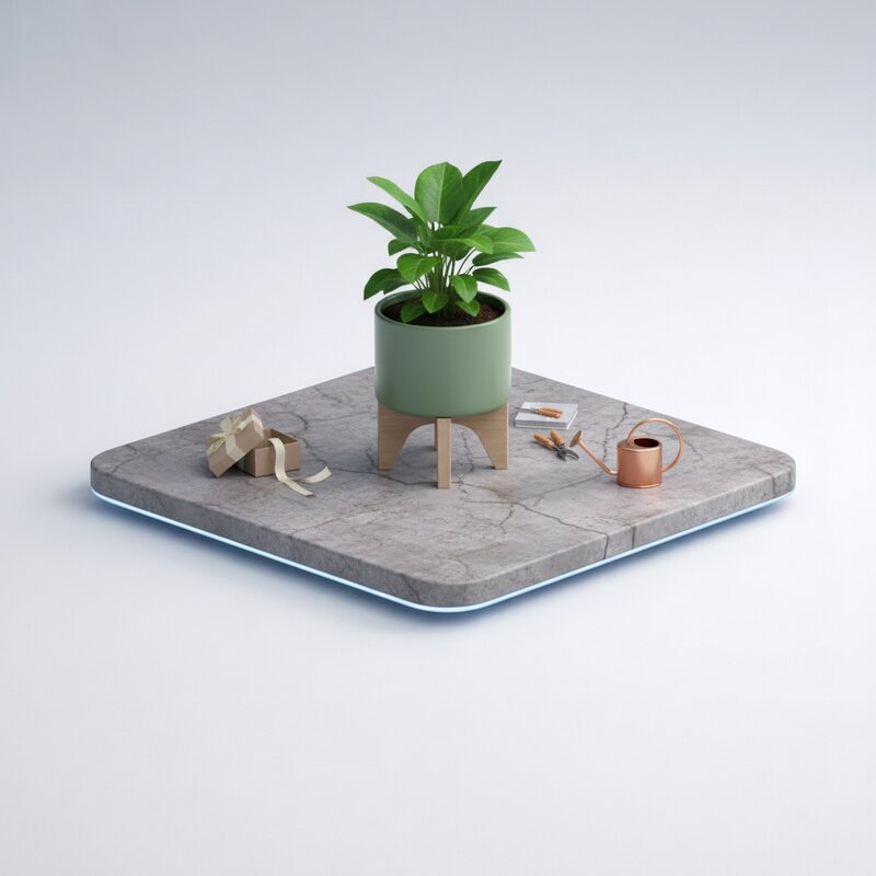 Modern Ceramic Planter with Stand