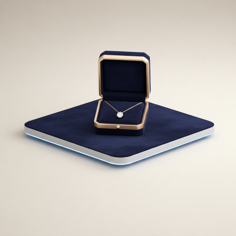 Gold Necklace with Diamond