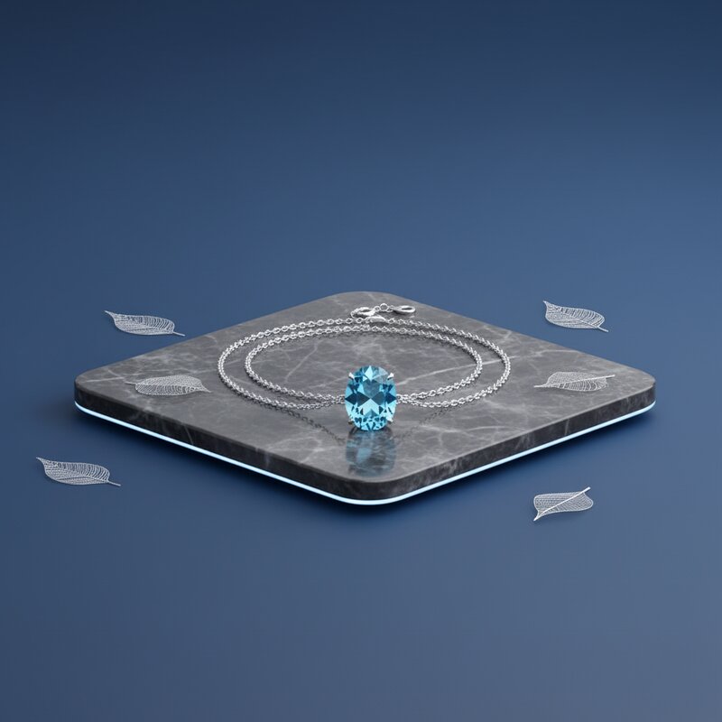 Золотое колье с топазом