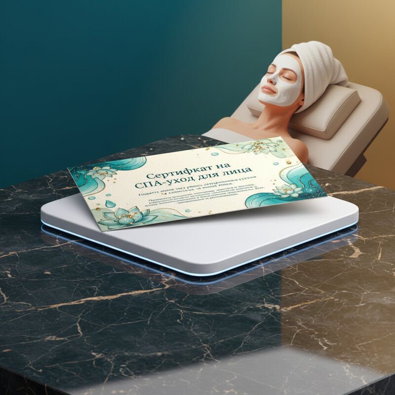 Сертификат на СПА-уход для лица