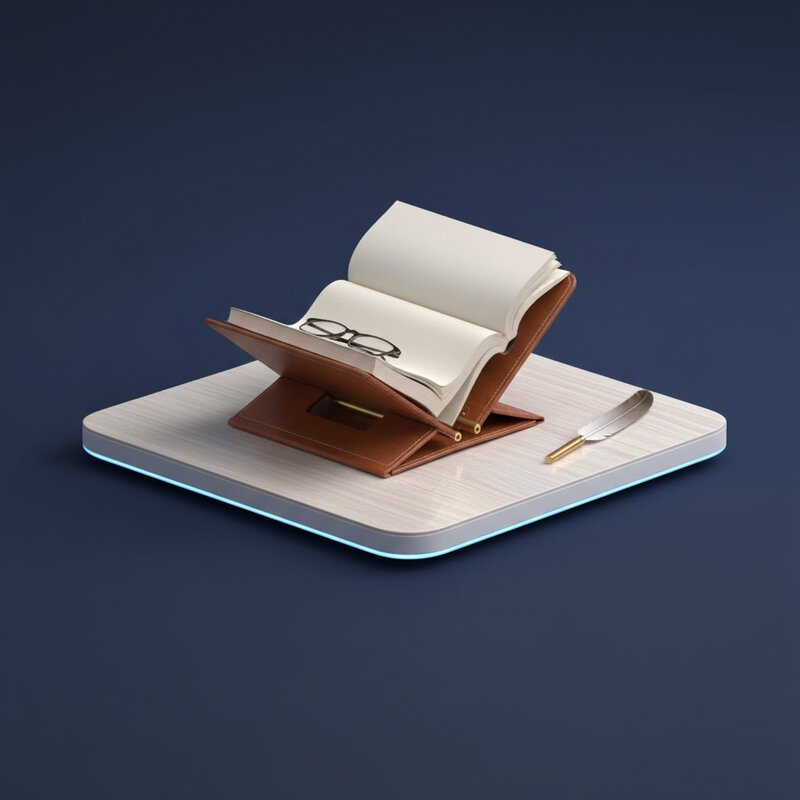 Кожаная подставка для книг