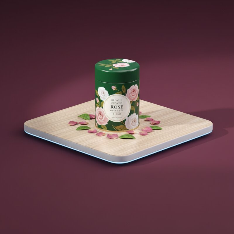 Mezcla de Té Verde Orgánico con Rosas