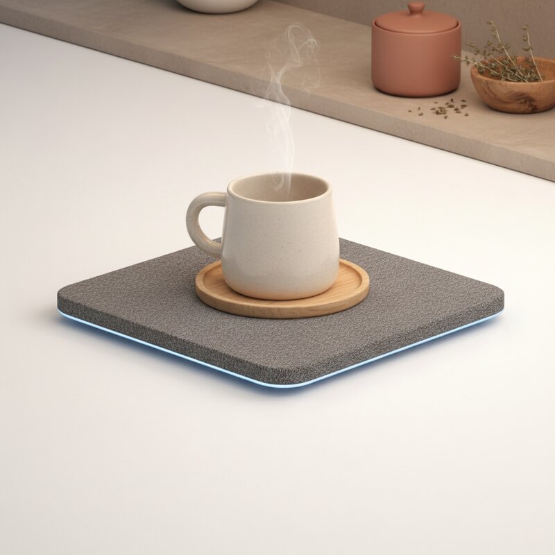 Керамическая кружка с подставкой