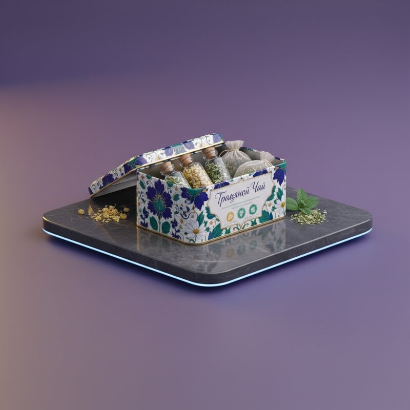 Набор травяных чаев в жестяной коробке