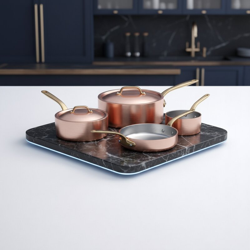Медный набор кастрюль Mauviel M'heritage