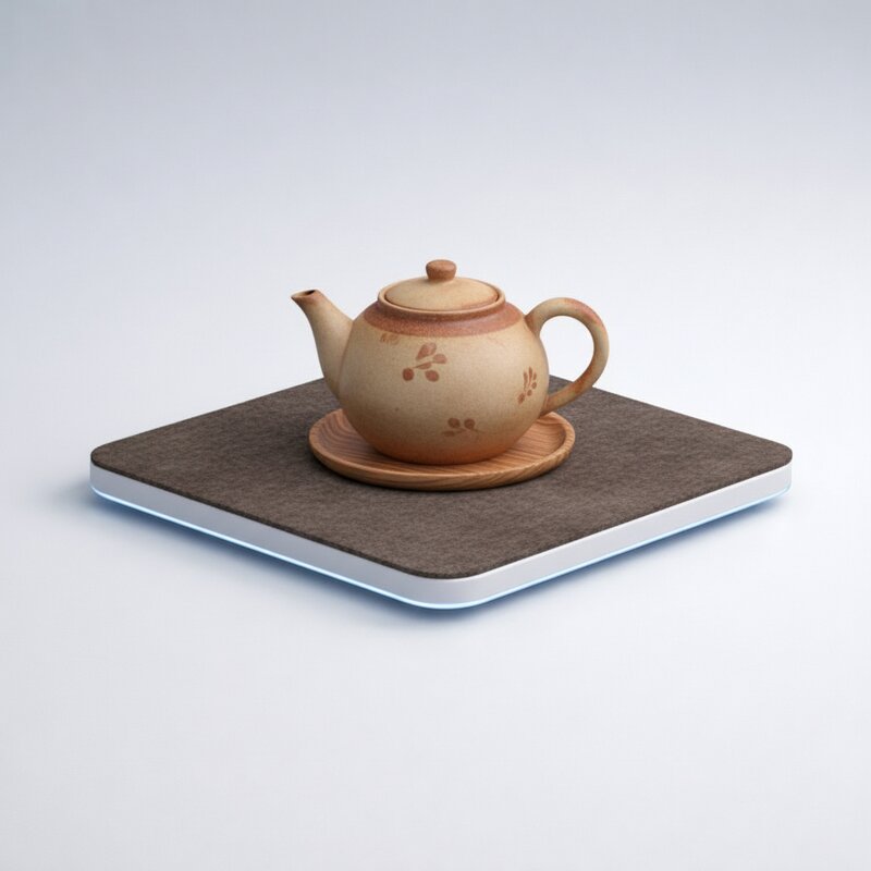 Tetera de arcilla hecha a mano