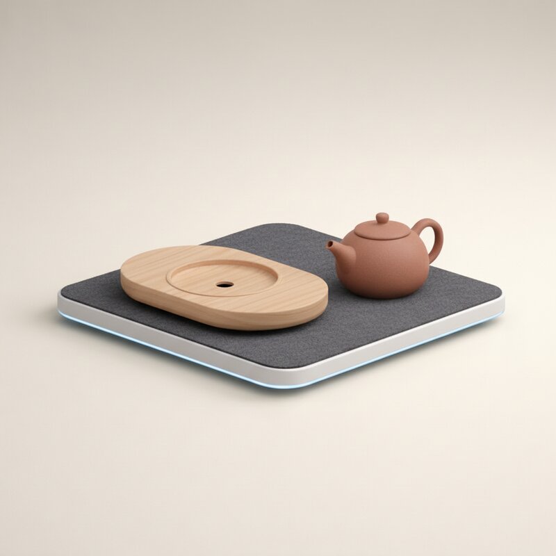 Soporte de madera para tetera