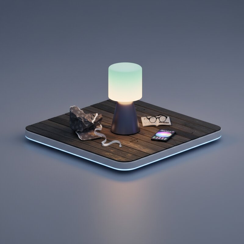 Smart lamp with RGB lighting